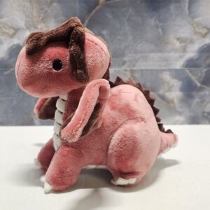 Mini Draggi the Dragon Pink & Brown Bellzi Plush Stuffed Animal 7"